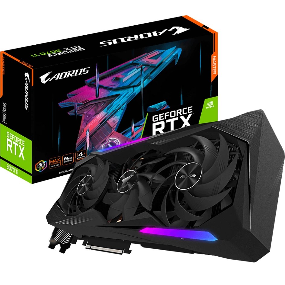 کارت گرافیک گیگابایت مدل (کارکرده) AORUS GeForce RTX 3070 MASTER 8G حافظه 8 گیگابایت